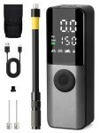 Portable Electric Bicycle Tire Pump with Digital Gauge