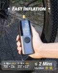 Portable Electric Bicycle Tire Pump with Digital Gauge