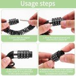 2-Pack Helmet Locks with 4-Digit Combination Code