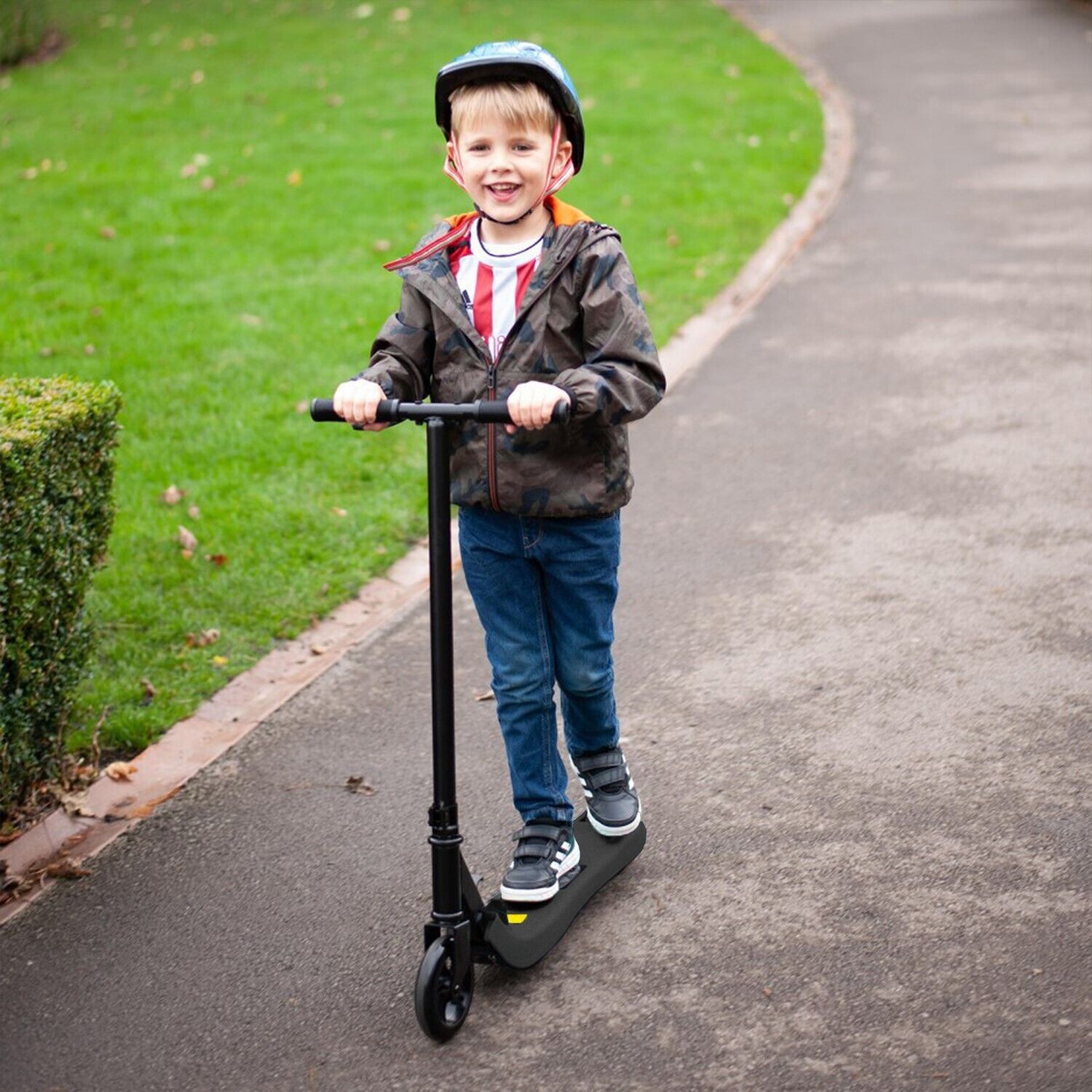 Kids Black Electric Scooter - 60w Lightweight Foldable