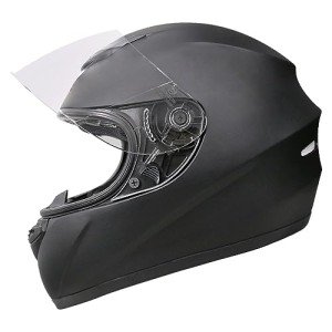 Zorax Matt Black Full Face Motorbike Helmet