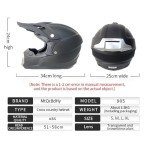 Youth Offroad Motocross Full Face Helmet Set
