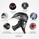 COOZi Kids 2-in-1 BMX Full-Face & Half Helmet