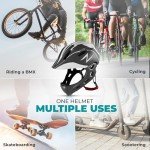 COOZi Kids 2-in-1 BMX Full-Face & Half Helmet