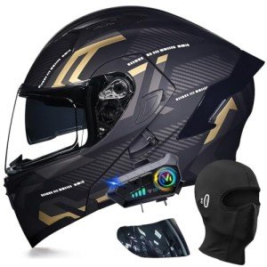 Bluetooth Full Face Motorcycle Helmet with Visor