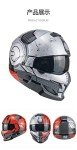 Woljay Modular Open Face Motorcycle Helmet - Mecha Red