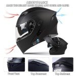 Yirunfa Bluetooth Full Face Motorcycle Helmet