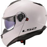 LS2 Modular Flip Front Motorcycle Helmet - Gloss White