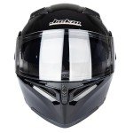 Flip-Up Motorcycle Helmet with Dual Visors - Black