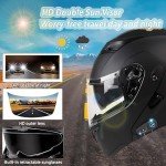 Yirunfa Bluetooth Full Face Motorcycle Helmet