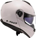 LS2 Modular Flip Front Motorcycle Helmet - Gloss White