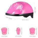 Kids Bike Helmet and Safety Pad Set (Pink)
