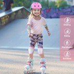 Kids Unicorn Helmet and Pads Set with Stickers
