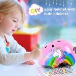 Kids Unicorn Helmet and Pads Set with Stickers