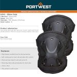 Heavy Duty Adjustable Anti-Shock Elbow Pads - Black