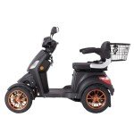 Matt Black 4-Wheel Electric Mobility Scooter with Accessories