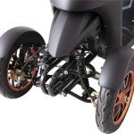 Matt Black 4-Wheel Electric Mobility Scooter with Accessories