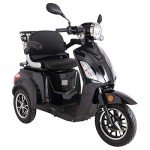 Black ZT500 3-Wheel Electric Scooter with Accessories