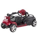 Red Lightweight Folding Electric Scooter with USB Port