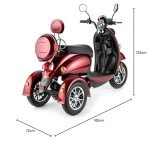 VELECO 3-Wheel Retro Italian Electric Scooter ZT63