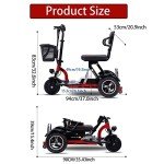 TBSZCM Folding Electric Mobility Scooter for Seniors