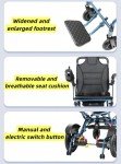 ByteTecpeak D04 Foldable Electric Wheelchair with 500W Motor