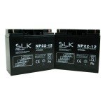 Twin Pack 12V 22Ah SLK Mobility Scooter Batteries