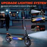 iScooter Electric Scooters Adult, iX3/iX4 Fast Electric Scooter 10" Off-road Tires with 4 Shock Absorbers Foldable E Scooter, 40-45km Range,3 Speed Modes,LCD Display,Dual Braking System