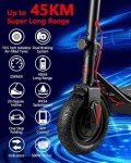 Apachie Pro Edition Adults Electric Scooter, 500W Motor, 10.5 inch Wheels, E-Scooter, 12.5AH Lithium Battery, 3 Speed Modes, 45km Long Range, Dual Braking System, APP Control, Bluetooth (Red)