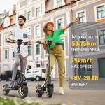 Electric Scooter Adult, E Scooter 35 km Long Range, 3 Speed Mode Adjustable,LCD Display Double Braking System,Foldable and Portable