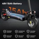 iScooter Electric Scooter, iX4 Electric Scooters Adult 10 Inches Off-road Honeycomb Tires, 45 km Long Range, 48V 15Ah Fast E-Scooter, 3 Speed Modes with APP Control, Dual Shock Suspension