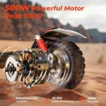 iScooter iX6 Electric Scooters for Adults, 11" Off Road Tires Electric Scooter, 60KM Range, 48V 17.5Ah Battery Fast Foldable E Scooter,4 Shock Suspension,Adjustable Height,NFC Card Switch