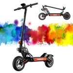 Electric Scooter for Adults, 65-90 km Range, 48V 20.8 Ah Battery, 10" Tubeless Off-Road Tires, 150 kg Load Capacity, 3 Speed Modes, Double Suspension, Key Start - TODIMART S9 Foldable E-Scooter