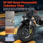 iScooter Electric Scooters Adult, iX3/iX4 Fast Electric Scooter 10" Off-road Tires with 4 Shock Absorbers Foldable E Scooter, 40-45km Range,3 Speed Modes,LCD Display,Dual Braking System