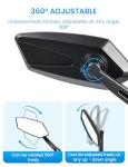 360° Adjustable Bike Mirrors for Scooters and Bicycles