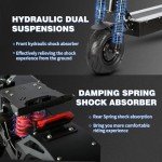 HWWH Adult Fast Electric Scooter Off-Road E-Scooter Pro 13in Dual Motor 3 Speed Mode Adjustable All Terrain Vacuum Tires Double Disc Brake 72V 40AH High Capacity Lithium Battery Max load 200kg