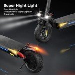 iScooter Electric Scooter, iX4 Electric Scooters Adult 10 Inches Off-road Honeycomb Tires, 45 km Long Range, 48V 15Ah Fast E-Scooter, 3 Speed Modes with APP Control, Dual Shock Suspension