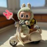 Labubu Doll Scooter with Light and Music