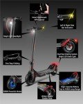 Apachie Pro Edition Adults Electric Scooter, 500W Motor, 10.5 inch Wheels, E-Scooter, 12.5AH Lithium Battery, 3 Speed Modes, 45km Long Range, Dual Braking System, APP Control, Bluetooth (Red)