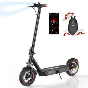 iScooter i10Plus Fast Electric Scooter Adults, 50KM Max Range, Support APP One-click Lock, Dual Suspension, 3 Braking Systems & Turn Signals, 120KG Capacity