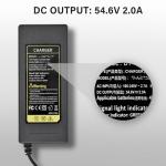 Universal 54.6V 2A Fast Battery Charger