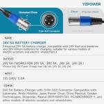 YZPOWER 24V 5A Lithium Battery Charger for Scooters
