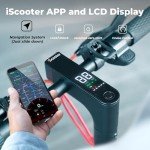 iScooter i10Plus Fast Electric Scooter Adults, 50KM Max Range, Support APP One-click Lock, Dual Suspension, 3 Braking Systems & Turn Signals, 120KG Capacity