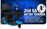 24V 5A Scooter Battery Charger with Fan Cooled