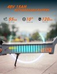 Kukirin G2 Electric Scooter for Adults, 10 Inches Vacuum tyre & 48V 15AH High Capacity Battery Up to 34 Miles Range, Hub Motor & Adjustable Speed Folding Electric Scooter With HD Touch LCD Display