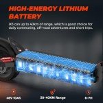iScooter iX3 Electric Scooters Adult, 10" Pneumatic Off-road Fast Electric Scooter with Lock, APP Control, 40KM Range, 3 Speed Modes, 4 Shock Absorbers, Fast Charging, Foldable E Scooter