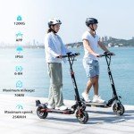 HITWAY Electric Scooter Adult 10 Inch, 15.6-27AH Battery 500W Motor, Foldabler, 3 Speed Modes, Maximum Speed 25KM/H, Tubeless Tire, Turn Signals, APP