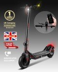 Apachie Pro Edition Adults Electric Scooter, 500W Motor, 10.5 inch Wheels, E-Scooter, 12.5AH Lithium Battery, 3 Speed Modes, 45km Long Range, Dual Braking System, APP Control, Bluetooth (Red)