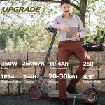 Electric Scooters for Adults, 8.5Inch Electric Scooter, 3 Speed Mode, Foldable Electric Scooters with App, 20-30km Range, Double Braking Escooter, Adult Electric Scooter for Teens 350W 25km/h Scooter