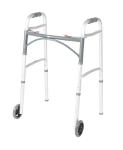 Drive Medical Folding Walker with Wheels for Seniors